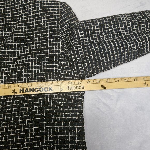 Vintage Emma James Liz Claiborne Black And Tan 3 Button Blazer Womens Size 12 - Picture 8 of 9